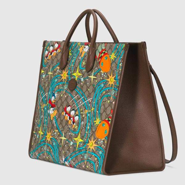 限定コラボ!グッチxDISNEY★ドナルドダック★ラージトート650037 2O4AT 8679